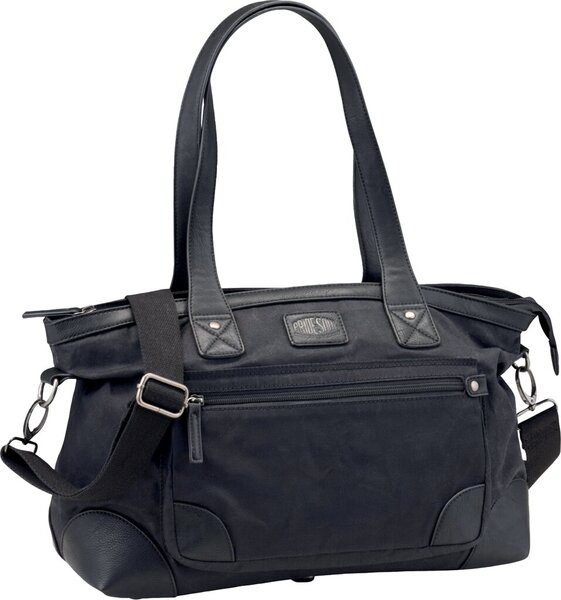 Image Damentasche Heaven, schwarz Canvas-Lederimitat Materialmix