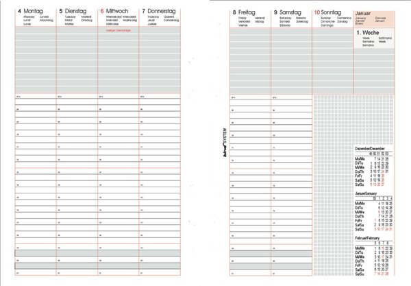 Image bind Ersatzkalender 2025 für Terminplaner A5 Modell 15501