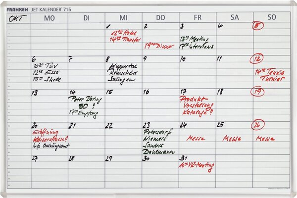 Image Jet Wochen & Monatskalender 60x90cm beschriftbarer Tafeloberfläche