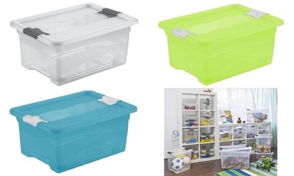 Image KEEPER OKT Aufbewahrungsbox "Kristall-Box", 12 Liter, fresh-blue Box und Deckel