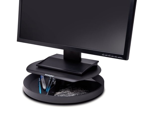 Image Monitorstand SmartFit Spin2, schwarz um 360° drehbare Ablage,