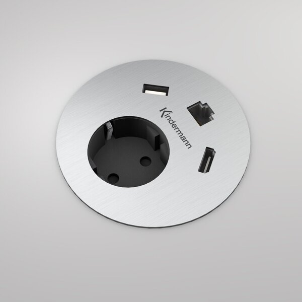 Image CablePort table 2 Anschlussfeld aus edelstahl Kabeldurchlässe 80 mm