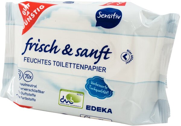 Image Toilettenpapier feucht Nachfüllpack sensitiv, 2 x 70 Tücher #09451205
