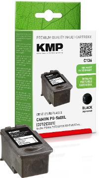 Image KMP Patrone Canon PG-560XL/PG560XL black 400 S. C136 refille remanufactured