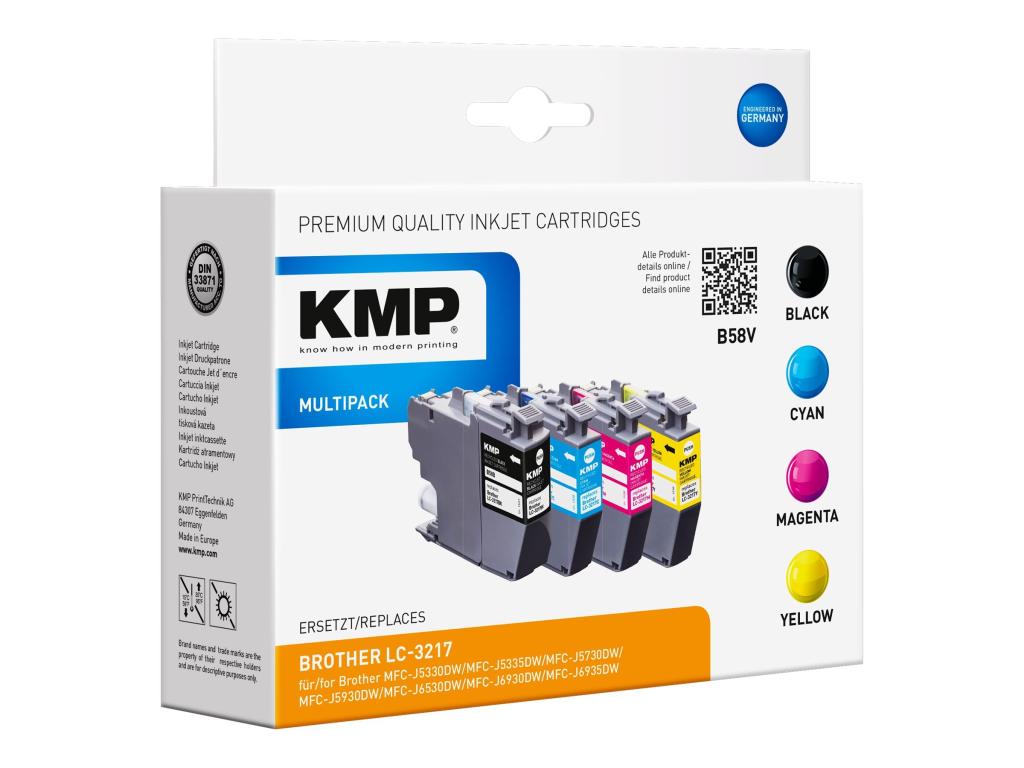 Image KMP Tintenpatrone ersetzt Brother LC3217BK, LC3217C, LC3217M, LC3217Y