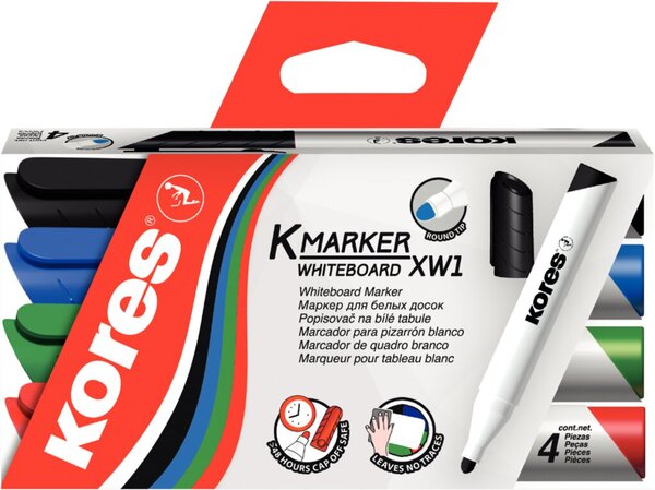 Image Kores Whiteboard- & Flipchart-Marker "K MARKER", rot