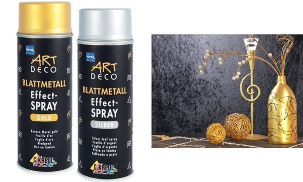 Image KREUL Blattmetall Effect-Spray, sil ber, 400 ml (57601726)