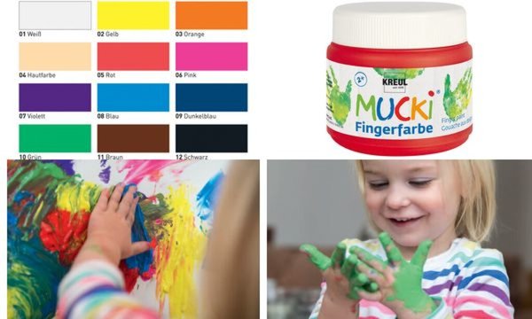 Image KREUL Fingerfarbe MUCKI, weiß, 15 0 ml (57600090)