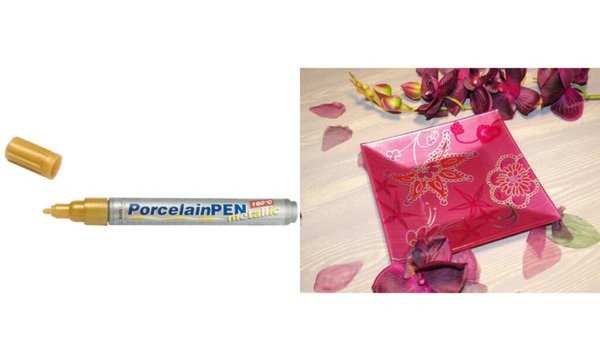 Image KREUL Glass & Porcelain Pen Metalli c, gold (57602205)