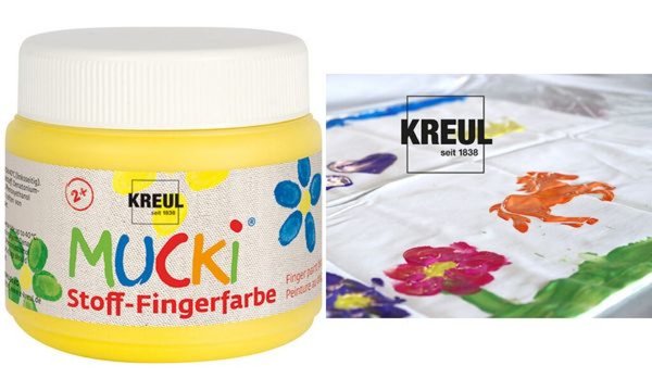 Image KREUL Stoff-Fingerfarbe MUCKI, sc hwarz, 150 ml (57601388)