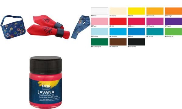 Image KREUL Textilfarbe JAVANA Opak, ro t, 50 ml (57601270)