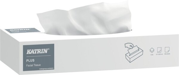 Image Kosmetiktücher Plus facial, 2-lg., 100 Blatt, hochweiß