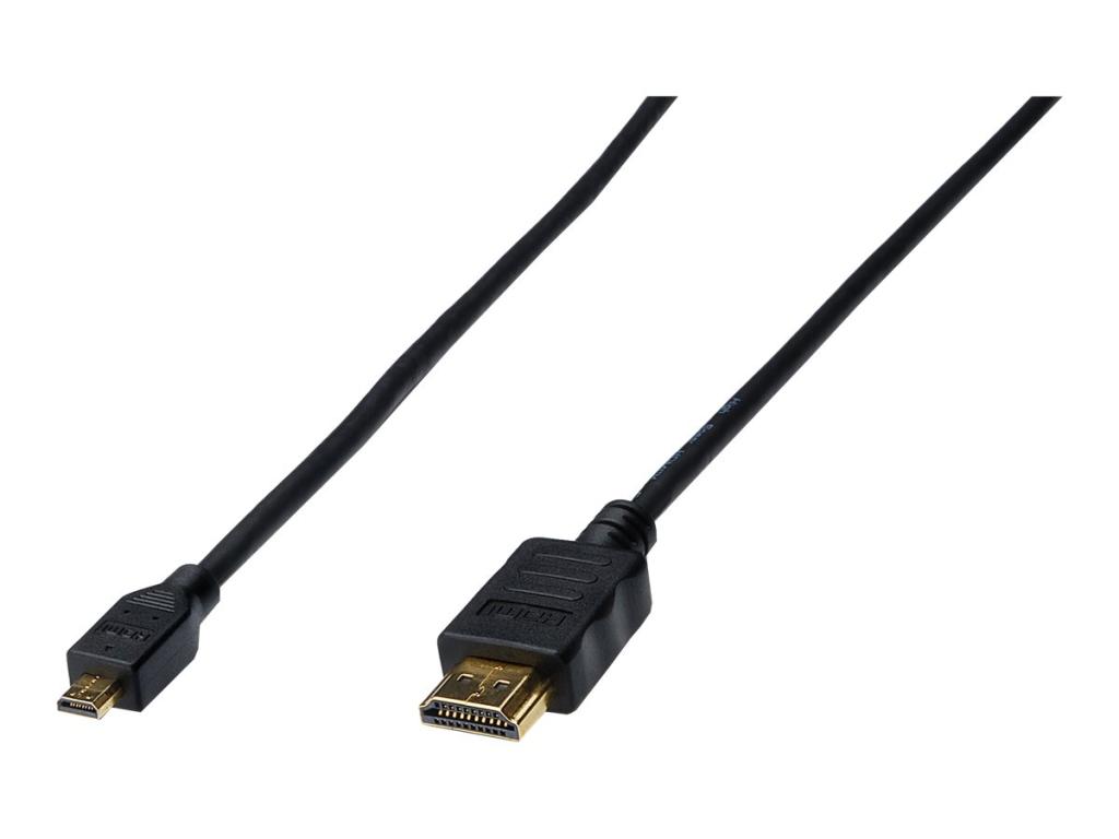Image Kab Audio/Video 1,0m HDMI auf HDMI Micro/Digitus