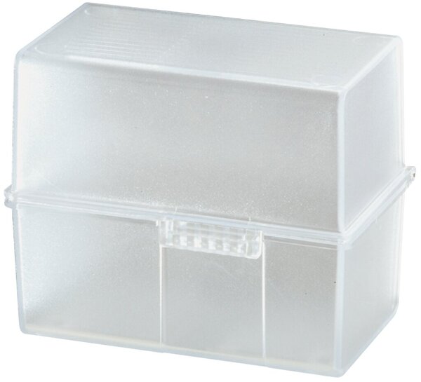Image Karteibox A5 quer für 500 Karten klar transluzent 228 x 102 x 171 mm