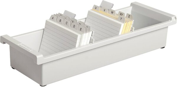 Image Karteitrog A7 quer f.1300 Karten lichtgrau 128x320x65mm