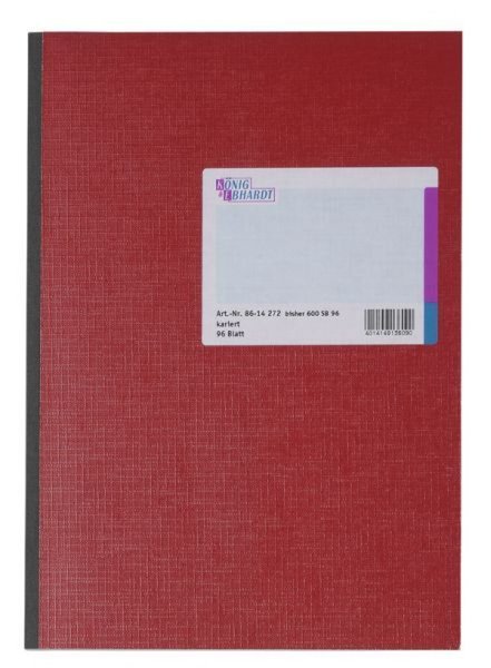 Image Kladde A4 kariert holzfrei 96 Bl. kariert=rot