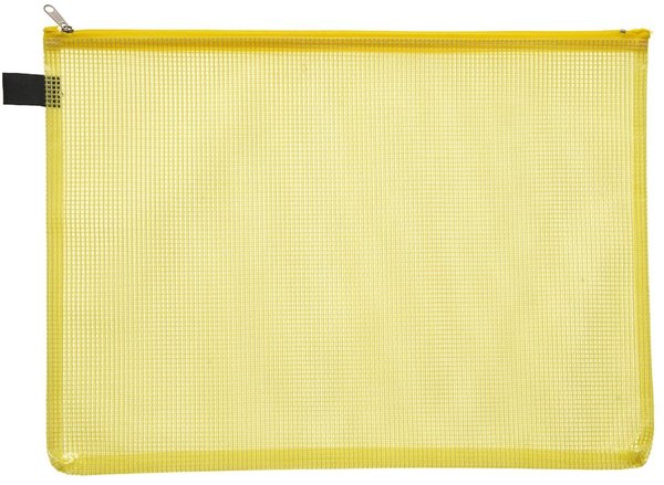Image Kleinkrambeutel A5 transparent gelb mit farbigem Reißverschluss