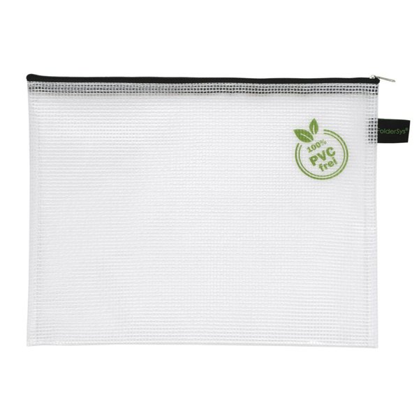 Image Kleinkrambeutel B5 transparent schwarz Textil-Reissverschluss, PVC-frei