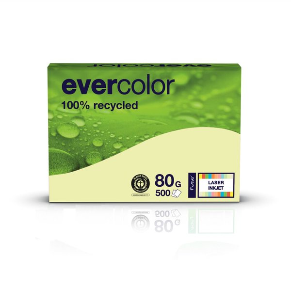 Image Kopierpapier Evercolor hellgelb, A4 80 g/qm, aus 100 % Altpapier