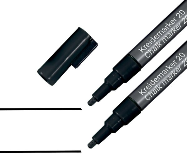 Image Kreidemarker/Flüssigkreide auf Wasserbasis, abwischbar, schwarz