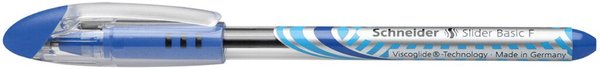 Image Kugelschreiber SLIDER Basic 0,7mm Strichstärke F, Visco Glide, blau