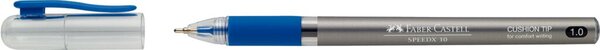Image Kugelschreiber Speedx M blau, mit Kappe und Clip, Gummigriffzone