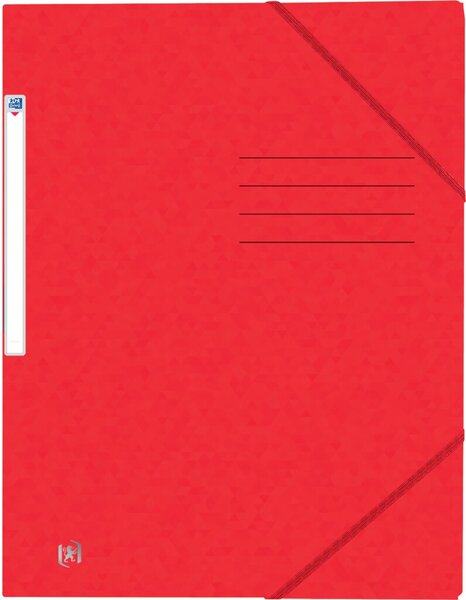 Image Eckspannmappe, DIN A4, 390g, rot 3 Einschlagklappen, Gummiband,