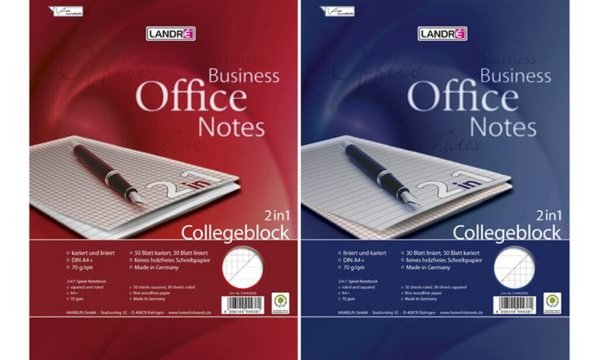Image LANDRÉ Collegeblock 2in1, DIN A4+ , zwei Lineaturen, 80 Bl. (5400447)