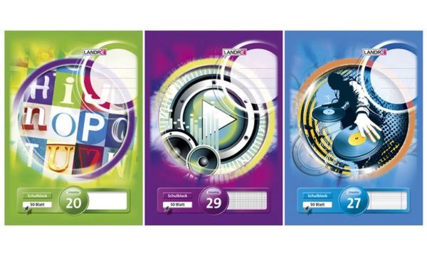 Image LANDRÉ Schulblock DIN A4, Lineatur 29 / rautiert (5400146)