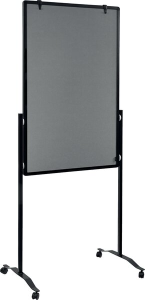 Image Multiboard mobile Pinnwand, grau Whiteboard, Pinboard und Flipchart