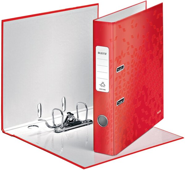 Image WOW Ordner 180°, 50mm breit, rot Griffloch, selbstklebendes Rücken-