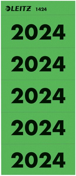 Image LEITZ Ordner-Inhaltsschild "Jahreszahl 2024", grün
