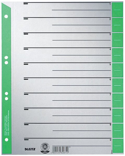 Image Trennblätter farbig bedruckt grün 
