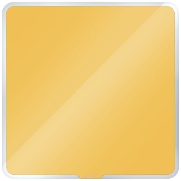 Image Cosy Whiteboards Glas 450x450 mm, gelb rahmenlos, Sicherheitsglas, trocken