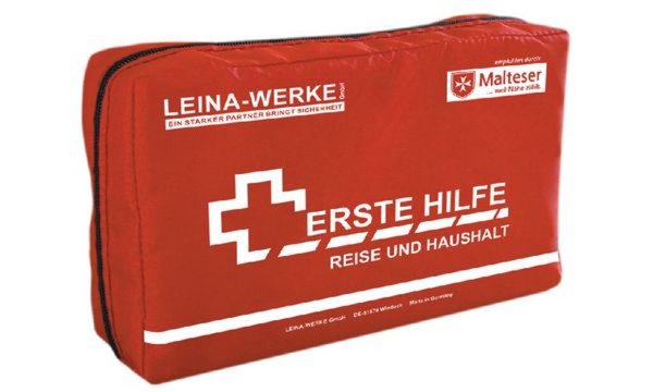 Image LEINA Erste-Hilfe Reise- und Hausha lt-Set, 27-teilig, rot (8981346)