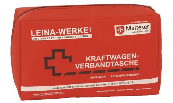 Image LEINA KFZ-Verbandtasche Compact, In halt DIN 13164, rot (89110081)