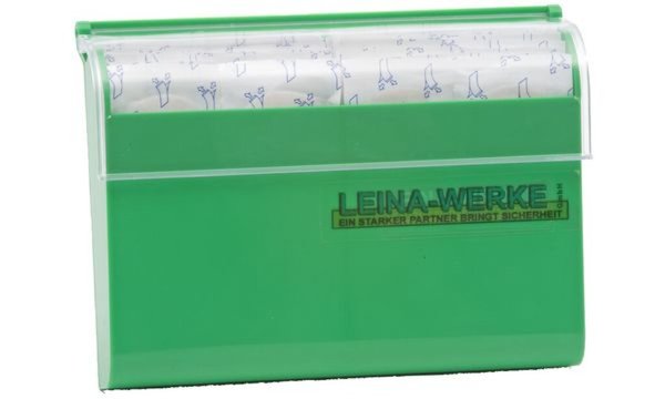 Image LEINA Pflasterspender, nachfüllbar, aus Kunststoff, grün (8976000)