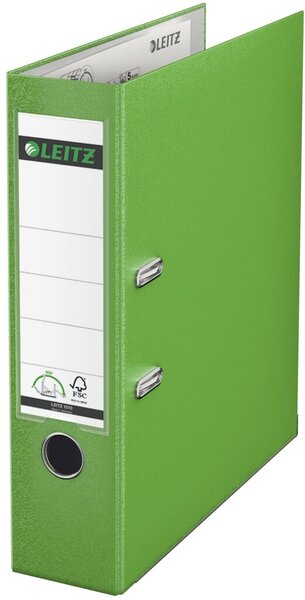Image LEITZ 180 Grad Ordner, DIN A4, 80 mm, hellgrün farbiger Einband aus Pappe, mit 