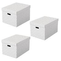 Image LEITZ 3 Esselte Home Aufbewahrungsboxen 50,0 l weiß 35,5 x 51,0 x 30,5 cm; 1 Pa