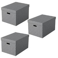 Image LEITZ 3 Esselte Home Aufbewahrungsboxen 50,0 l grau 35,5 x 51,0 x 30,5 cm; 1 Pa