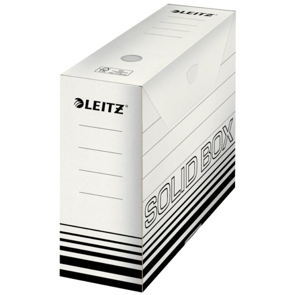 Image LEITZ 6128-00-01 Archiv-Schachtel DIN A4, Folio Weiß/Schwarz