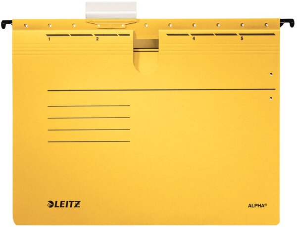 Image LEITZ ALPHA Hängehefter, A4, kaufmännische Heftung, gelb - für den Markt: D / L