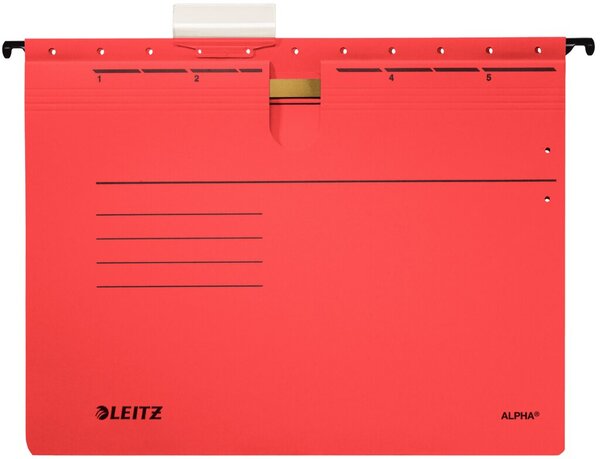 Image LEITZ ALPHA Hängehefter, A4, kaufmännische Heftung, rot - für den Markt: D / L 
