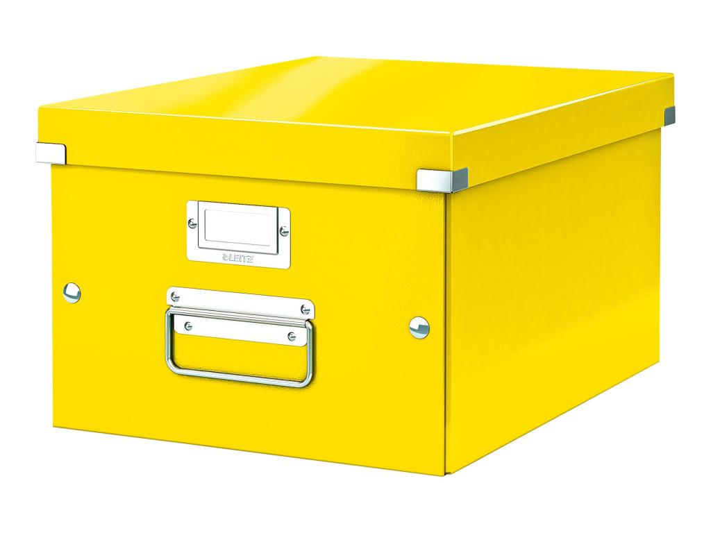 Image LEITZ Ablagebox Click und Store WOW, DIN A4, gelb Hartpappe mit PP-Folie, Aufba