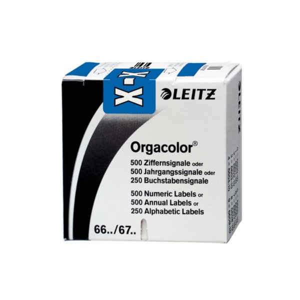 Image LEITZ Buchstabensignal Orgacolor "X", auf Rolle, dunkelblau Maße: (B)30 x (H)23