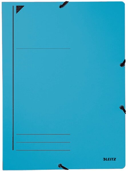 Image LEITZ Eckspanner, DIN A4, Colorspankarton 450 g-qm, blau mit Gummizug-Verschlus