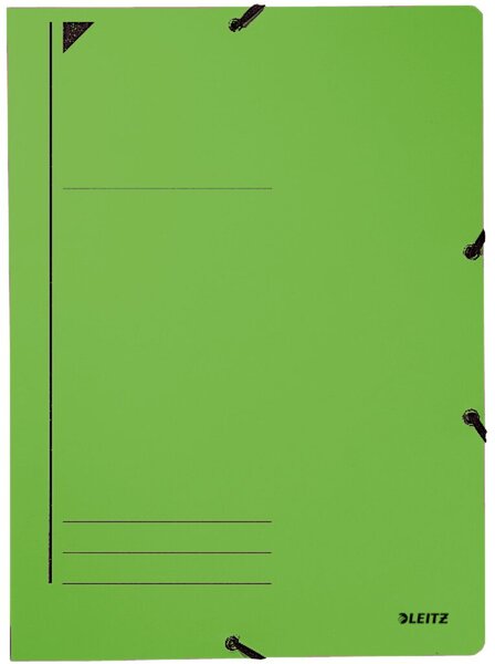 Image LEITZ Eckspanner, DIN A4, Colorspankarton 450 g-qm, grün mit Gummizug-Verschlus