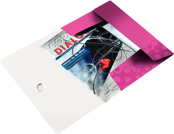 Image LEITZ Eckspannermappe WOW, DIN A4, PP, pink-metallic laminierte Oberfläche, Obe