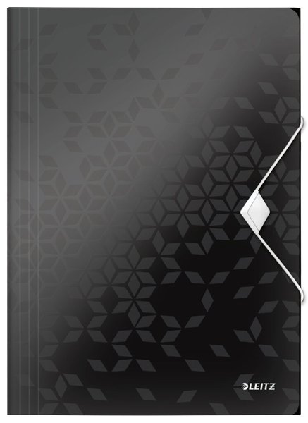 Image LEITZ Eckspannermappe WOW, DIN A4, PP, schwarz-metallic laminierte Oberfläche, 