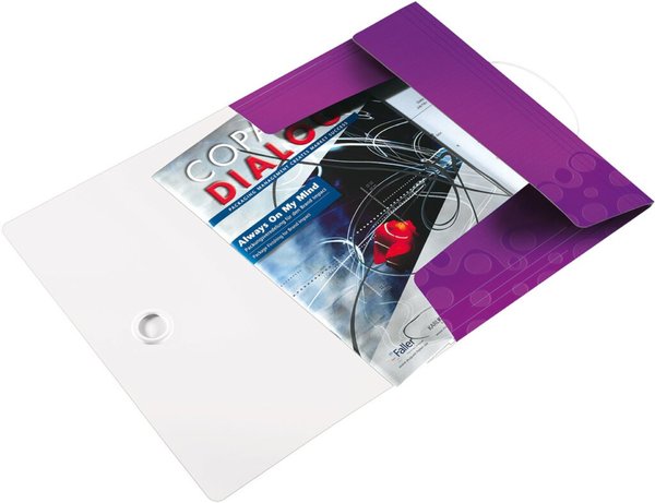 Image LEITZ Eckspannermappe WOW, DIN A4, PP, violett laminierte Oberfläche, Oberfläch
